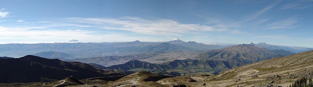 Vista panorámica desde el Guagua Pichincha, Ecuador © Jaime del Castillo/Wikimedia Commons