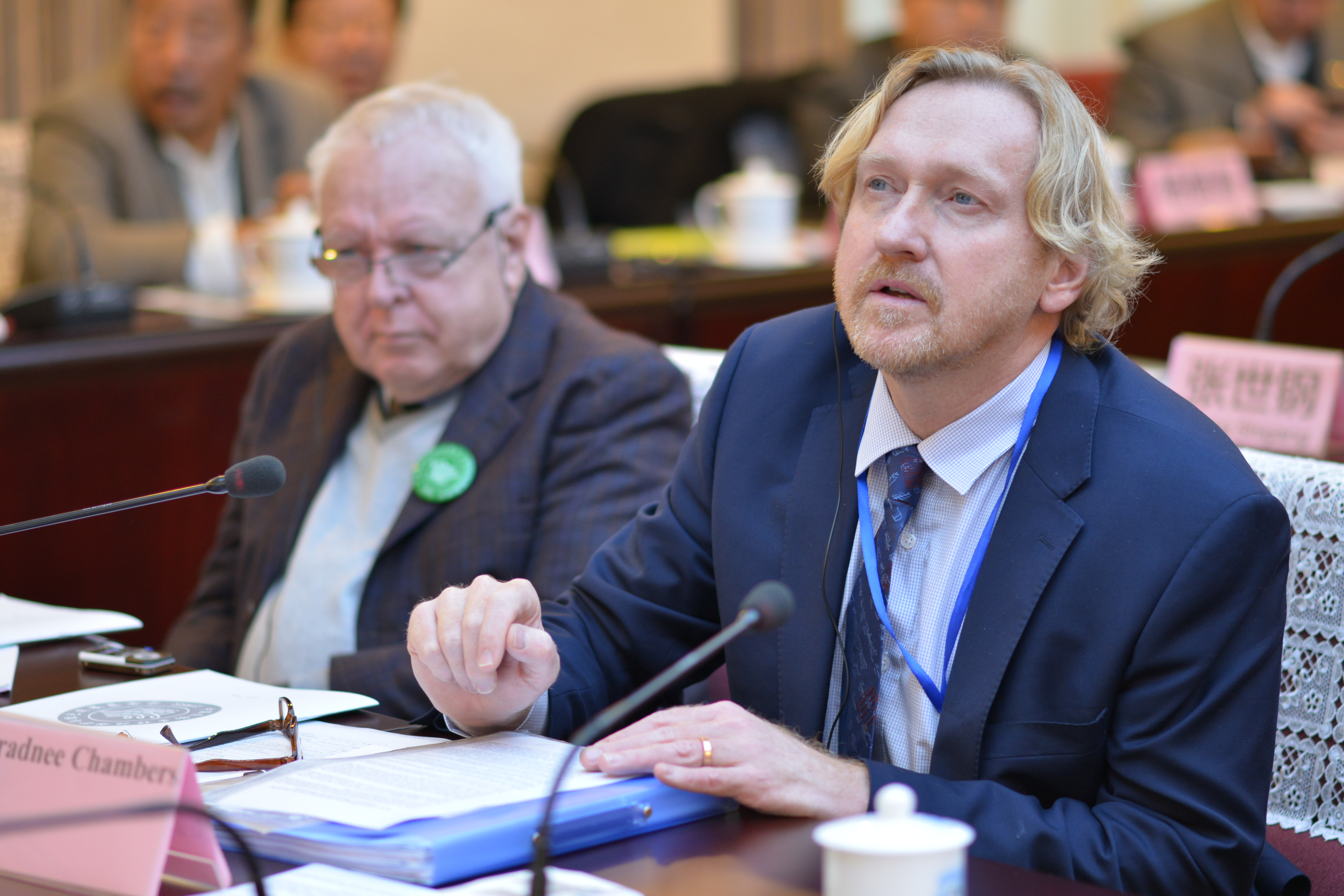 UNEP/CMS Executive Secretary Bradnee Chambers at the first “Ecological One Belt One Road and CMS Workshop” at the Chinese Senate (the Chinese People’s Political Consultative Conference - CCPPC) in Beijing, China.