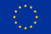 A blue flag with yellow stars

Description automatically generated