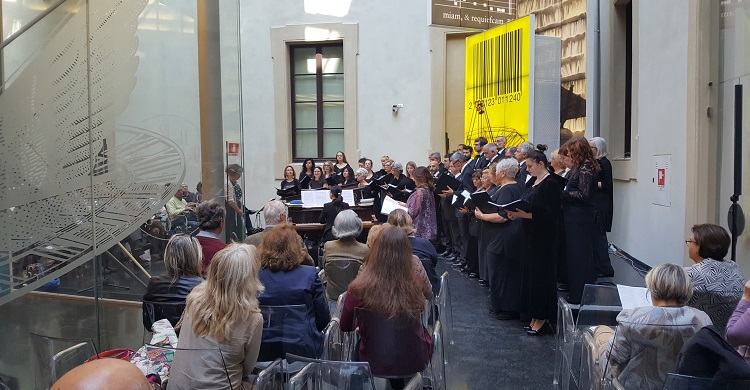 Corale Lirica San Rocco giving a concert at Palazzo Pepoli in Bologna. Photo: Laura Cerasi