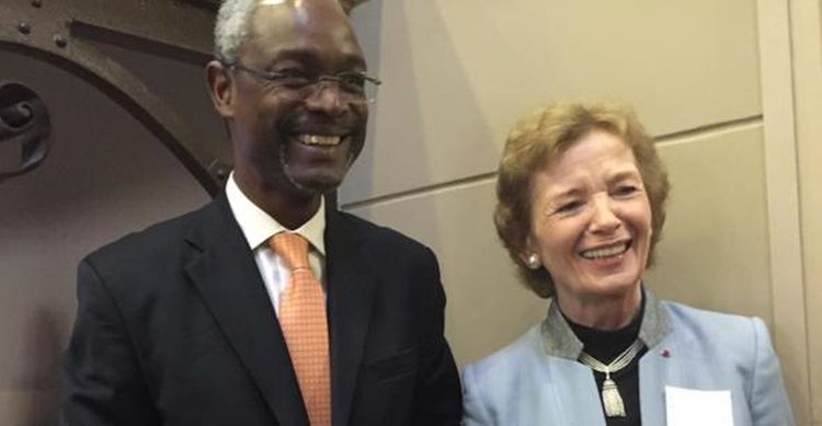 Dr Ibrahim Thiaw, Deputy Director-General of UNEP and former President of Ireland Mary Robinson