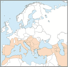 Distribution map of Miniopterus schreibersii
