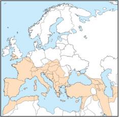Rhinolophus ferrumequinum distribution map 