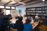 Press Conference at the Great Bustard Meeting at the Neusiedl National Park Centre in Illmitz, Austria, attended by Counsellor of the State Government of Burgenland, Austria, Ms Astrid Eisenkopf, Mr Kurt Kirchberger (Director of the National Park Neusiedl Lake – Hansag), Mr Werner Falb-Meixner (President of ÖGG), Mr Rainer Raab (EU LIFE Project Coordinator Austria) and Mr Tilman Schneider (CMS Secretariat) © Förderverein Großtrappenschutz e.V.
