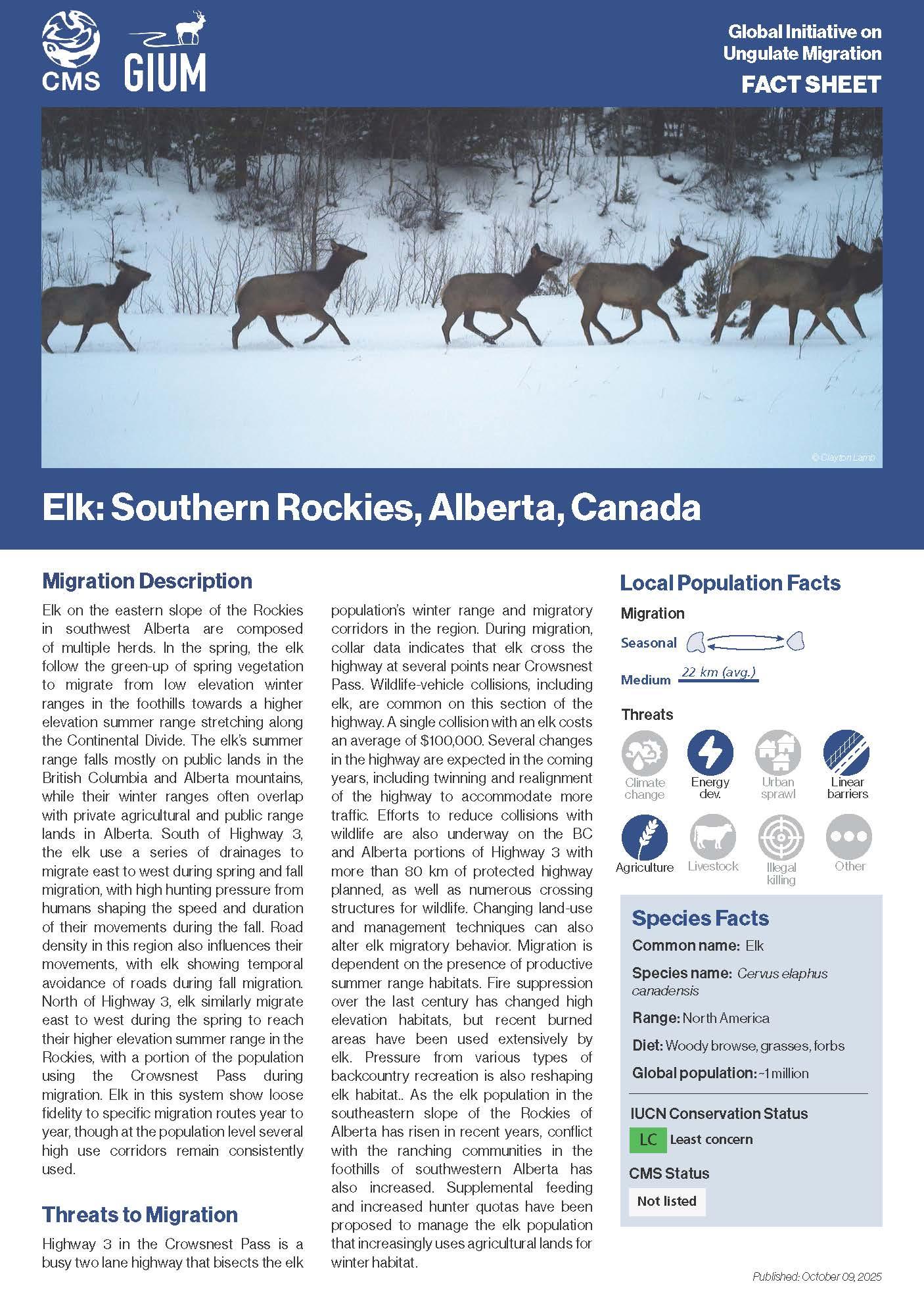 Fact Sheet Elk Migration