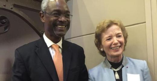Dr Ibrahim Thiaw, Deputy Director-General of UNEP and former President of Ireland Mary Robinson