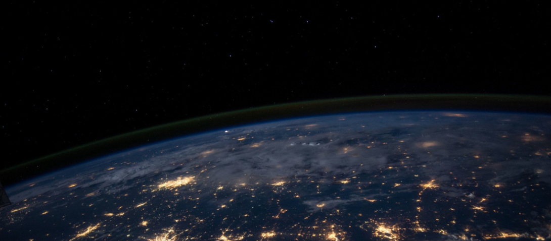 Light pollution on earth
