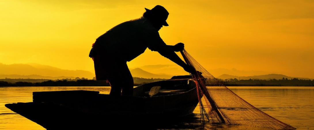 fisherman silhouette